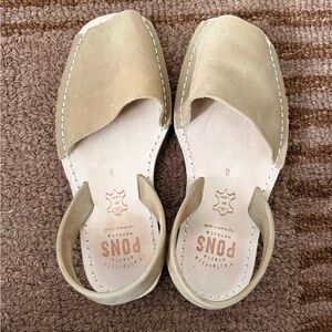 PONS Tan Leather Sandals
